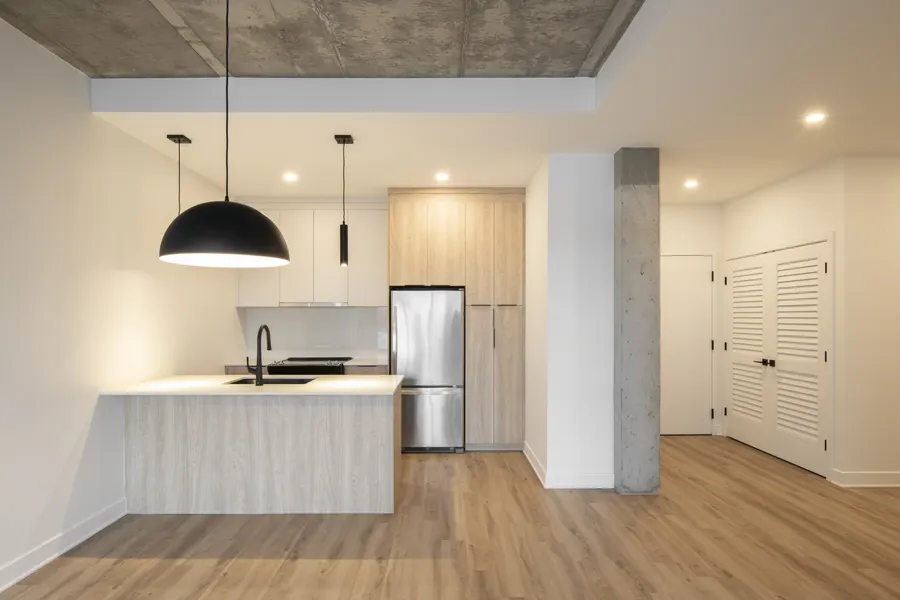 Apartment kitchen with island